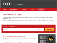 Tablet Screenshot of domains.code4.com.au